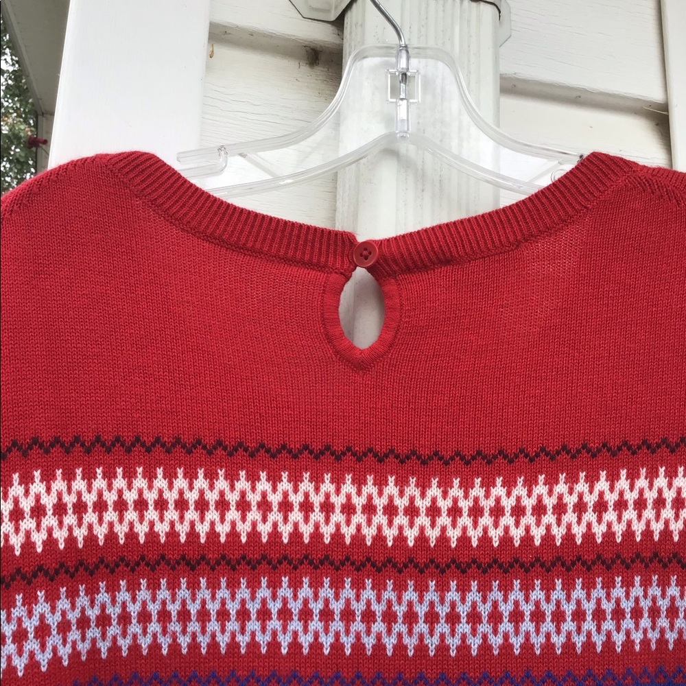 NWT Talbots Cute Red White Blues Patterned Stripes - Picture 5 of 7